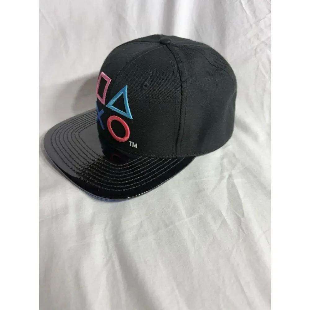 PlayStation Sony Controller Buttons Adjustable Snapback Hat / Cap Glossy Brim - Picture 1 of 4